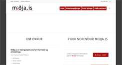 Desktop Screenshot of midja.is